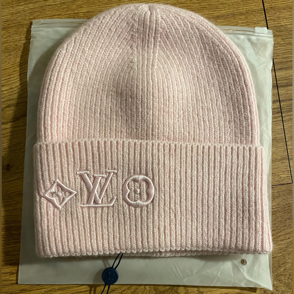 Louis Vuitton Soft Pink Knit Hat